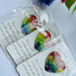 Rainbow Resin Heart Pocket Hug: Positivity Token Gift