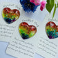 Rainbow Resin Heart Pocket Hug: Positivity Token Gift