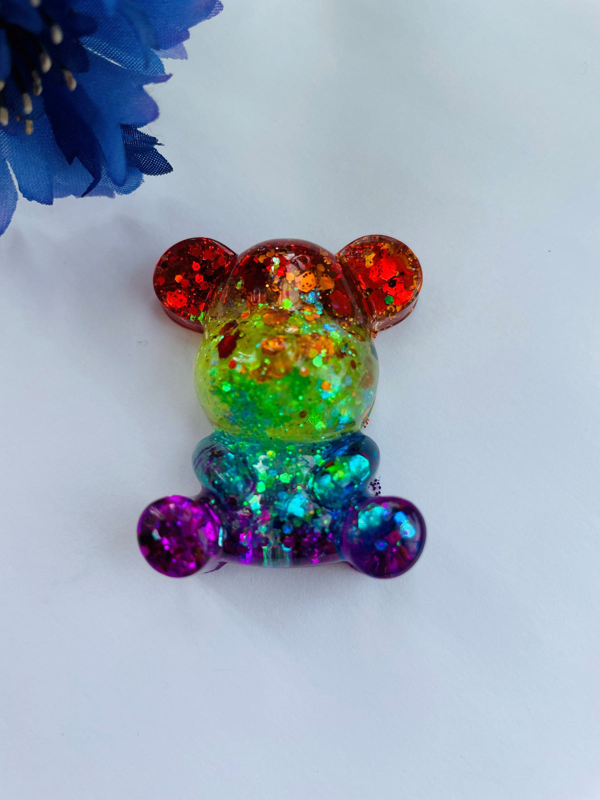 Rainbow Resin Bear Hug: Pocket Token Gift
