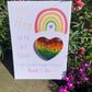 Gift for teacher, pocket hug, rainbow pocket hug, end of year gift, best teacher, resin heart, thank you teacher gift