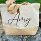Personalised shopping bag, large jute bag, tote bag, custom shopping bag, mothers day gift, grandma gift, gifts for her