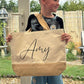 Personalised shopping bag, large jute bag, tote bag, custom shopping bag, mothers day gift, grandma gift, gifts for her