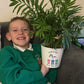 Personalised Welly Plant Pot, Custom Name Garden Gift, Birthday Gift for her or Gardener, Birthday Plant Pot