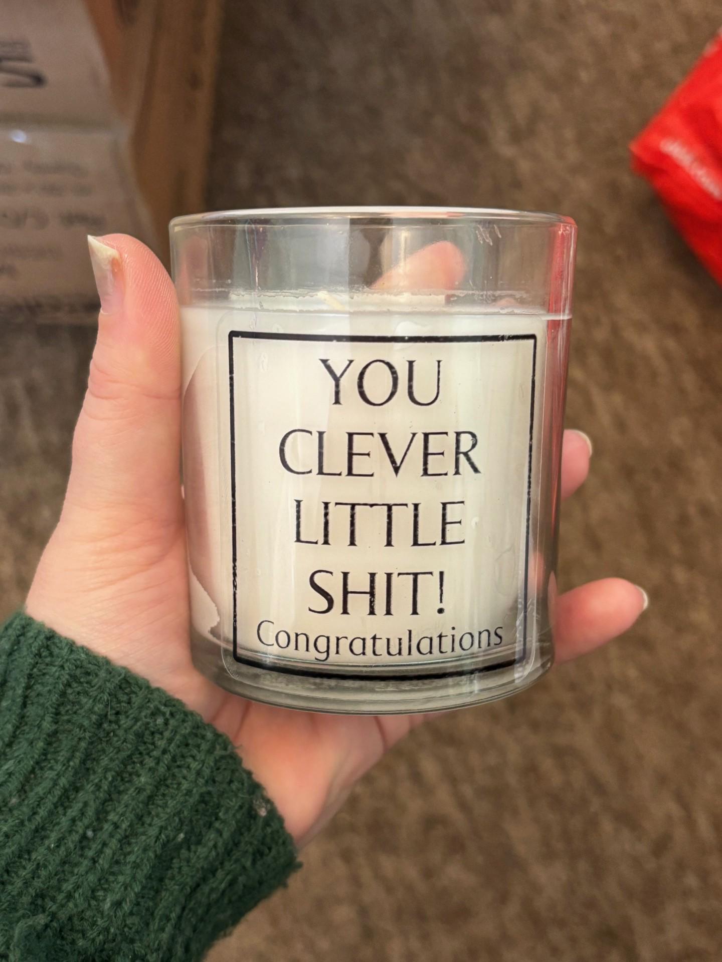 Funny Congratulations Candle: Graduation, Exam Gift - Fresh Linen Scent