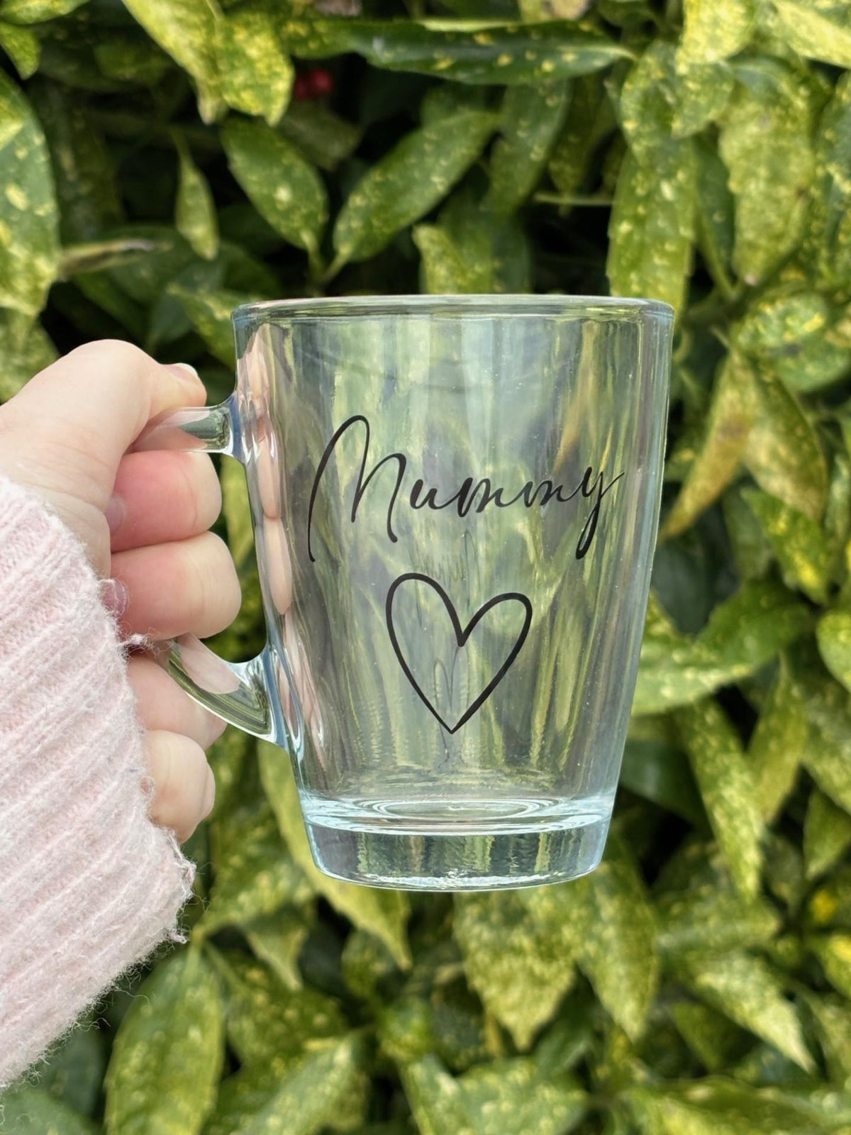 Personalised Glass Coffee Mug: Custom Name Gift, 300ml Tea Cup