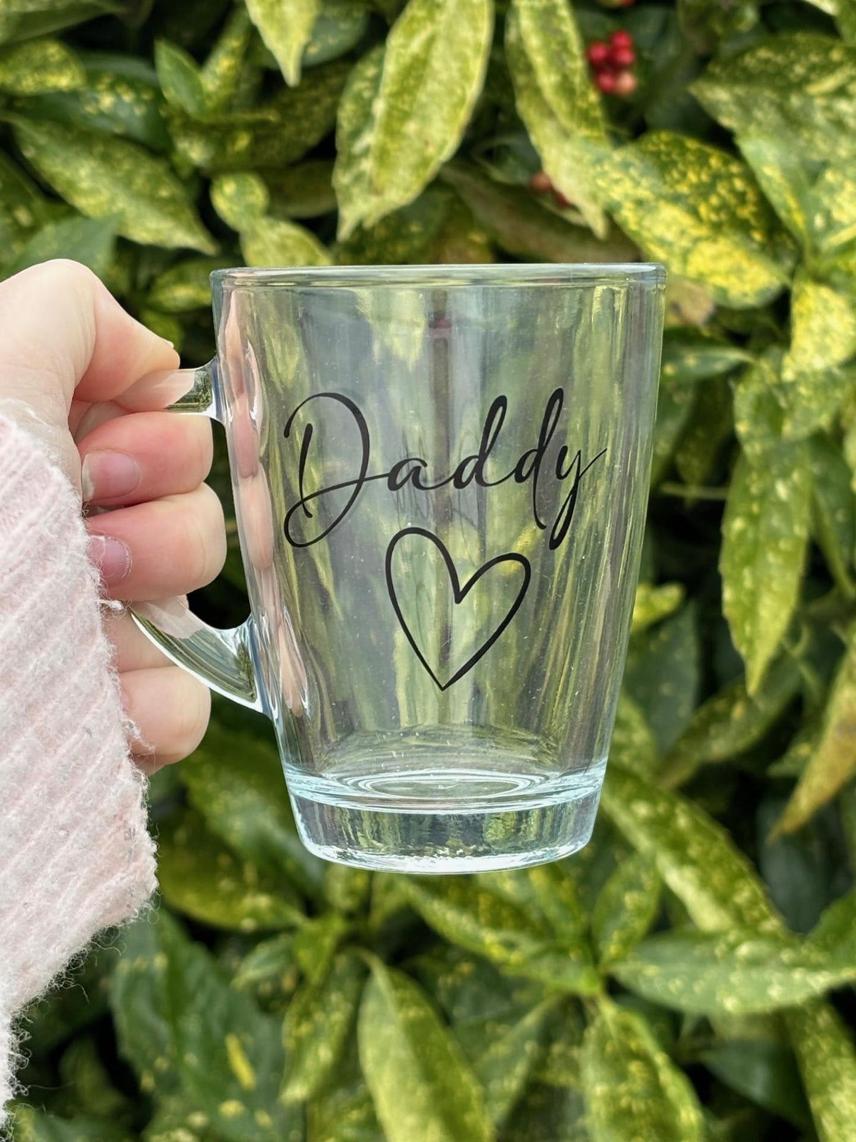 Personalised Glass Coffee Mug: Custom Name Gift, 300ml Tea Cup