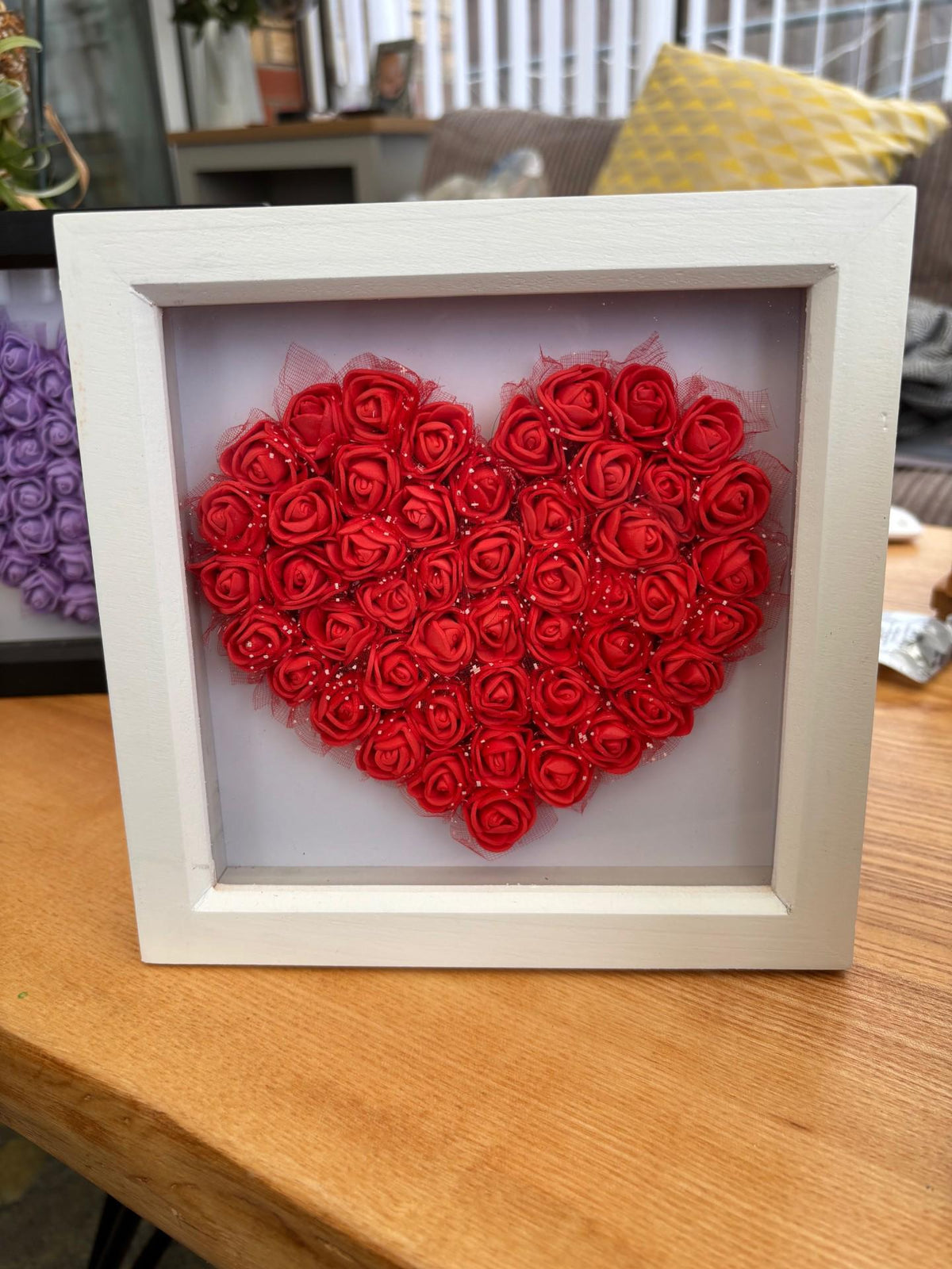 Mother's Day heart frame and flowers, Mother's Day flowers, gift for her, Nanny Gift, love gift