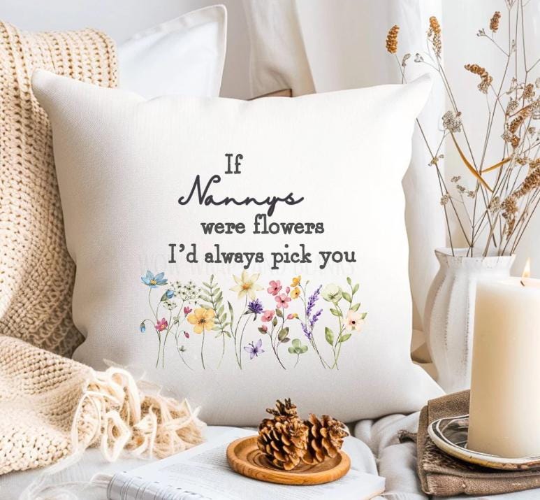 Personalised Cushion, If Mum's were flowers, flower gift, pillow, gift