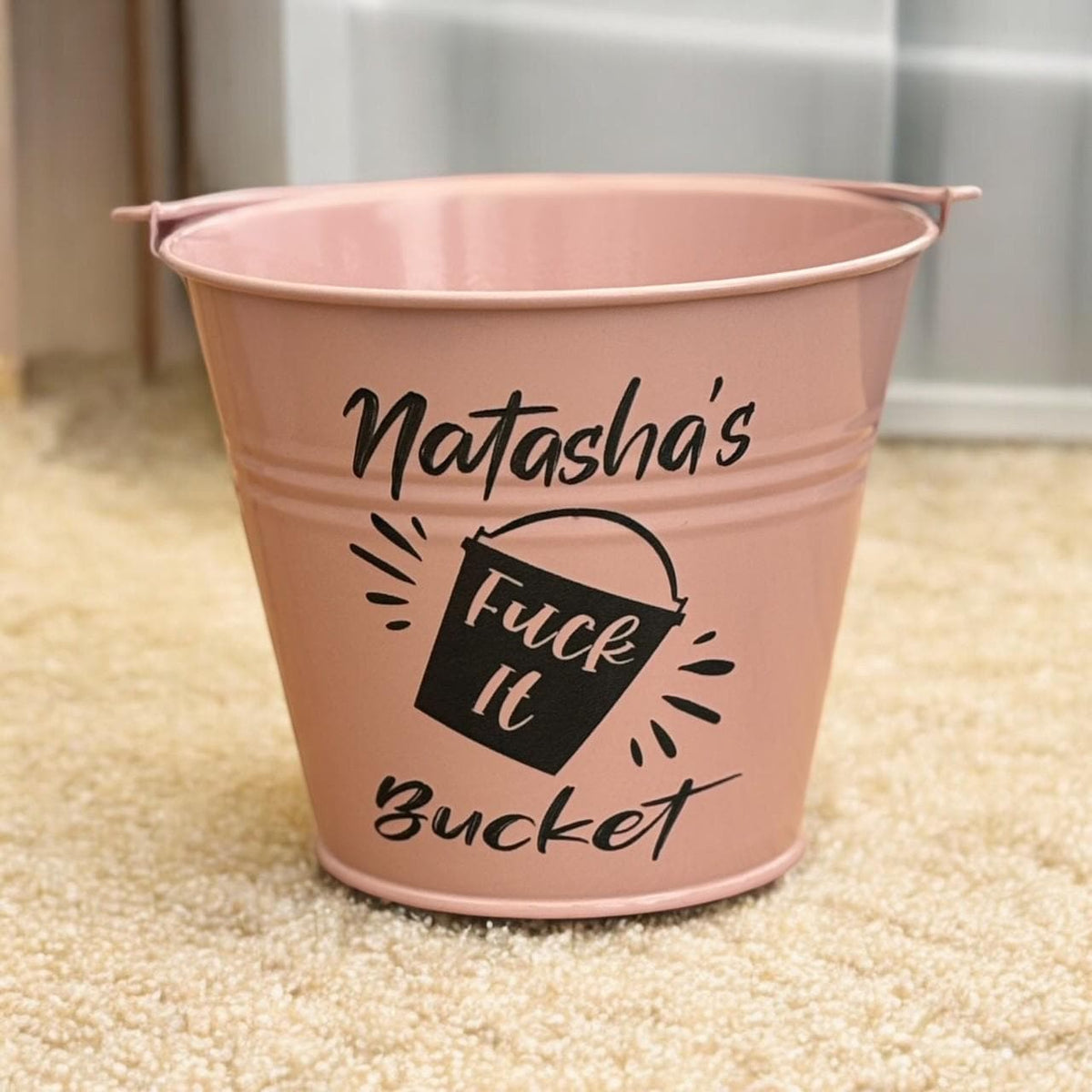 Personalised Fuck It Bucket: Novelty Adult Desk Gift
