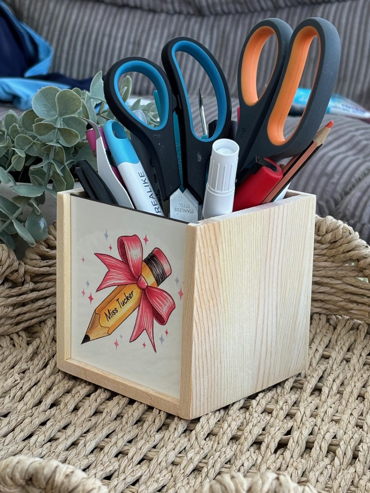 Personalised Teacher gift, Pen Pot, Personalised Pencil Pot, teacher gift, end of year gift, desk accessory, office, leaving 