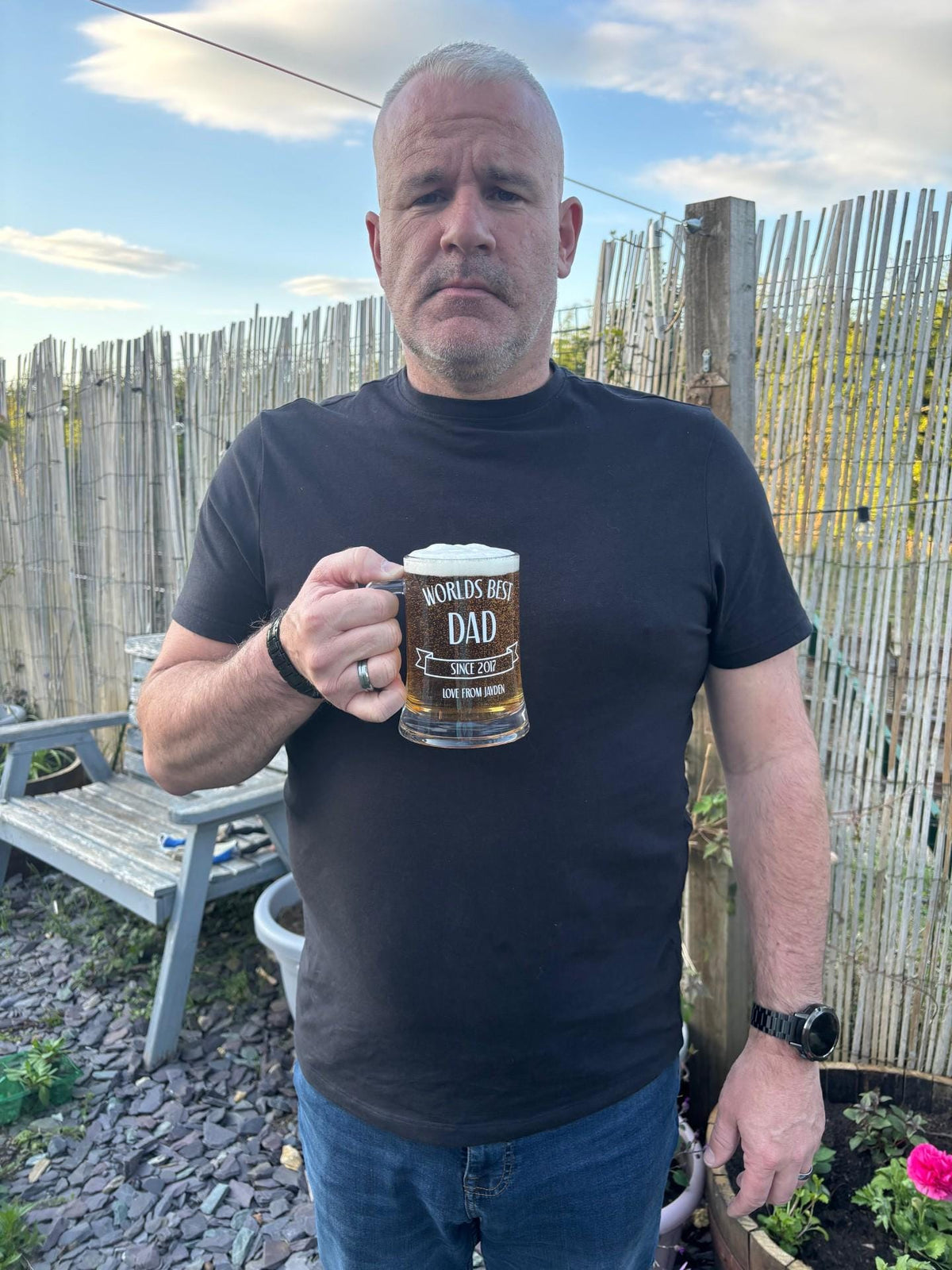 Personalised Beer Glass, Daddy's Beer, Grandads beer, dads beer