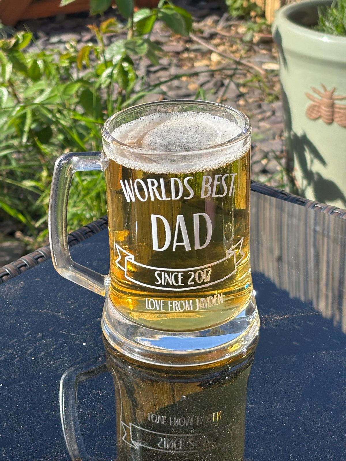 Personalised Beer Glass, Daddy's Beer, Grandads beer, dads beer