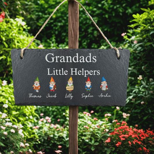 Garden Sign for Grandad, Slate sign for Garden, Personalised Garden Sign, Fathers Day, Grandad, Grandpa Gift, Slate Garden Si