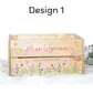 Personalised Teacher Gift Crate, Floral Design Wooden Box