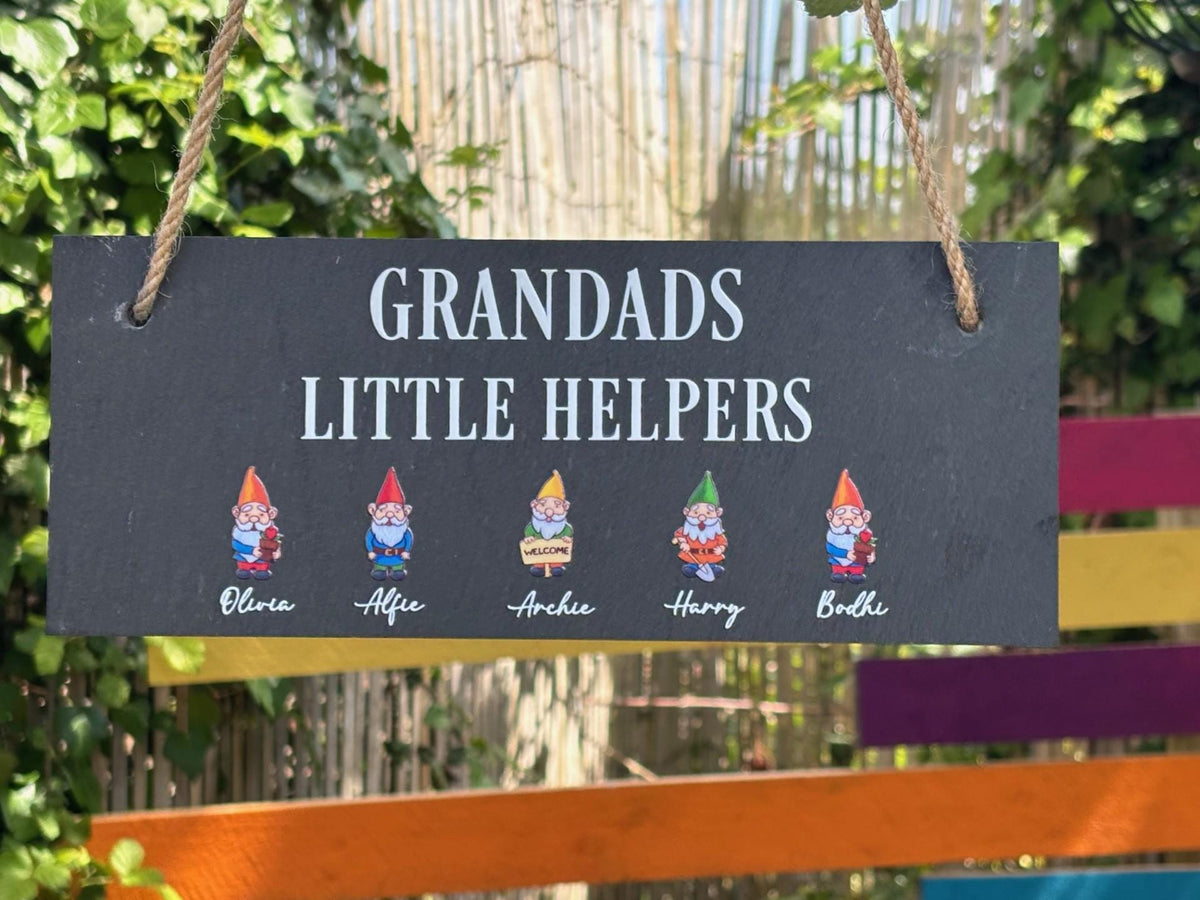 Garden Sign for Grandad, Slate sign for Garden, Personalised Garden Sign, Fathers Day, Grandad, Grandpa Gift, Slate Garden Si