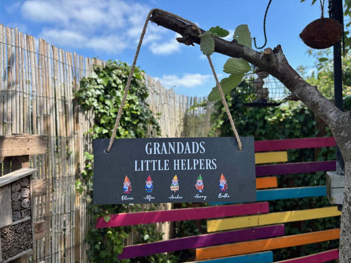 Garden Sign for Grandad, Slate sign for Garden, Personalised Garden Sign, Fathers Day, Grandad, Grandpa Gift, Slate Garden Si