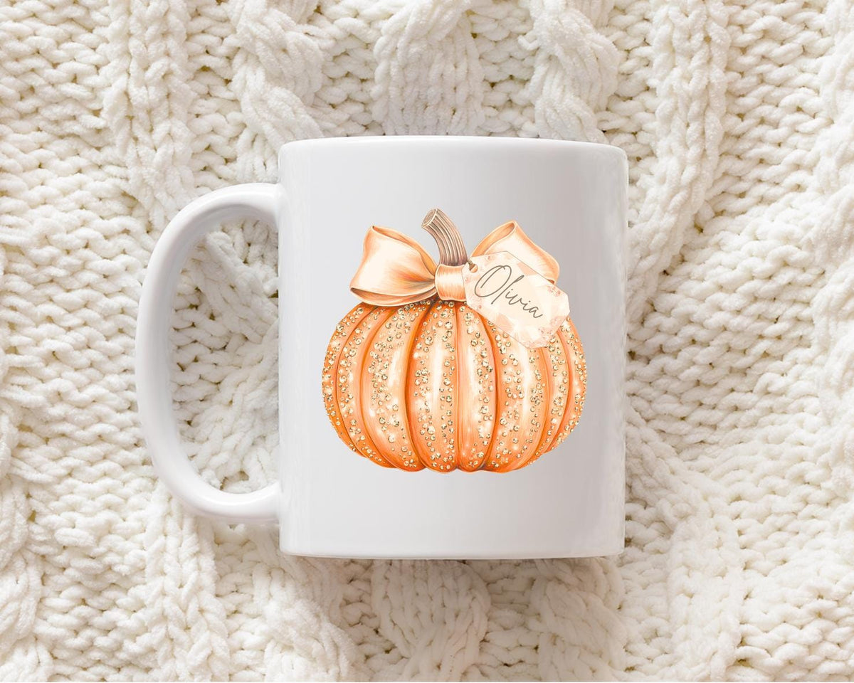 Personalised Pumpkin Mug, Halloween mug, Custom pumpkins, Personalised Halloween gifts