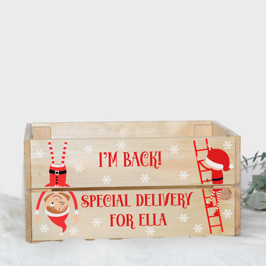Elf Arrival Crate, Christmas Hamper, Christmas nice list