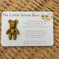 Resin Pocket Worry Bear: First Day of School Keepsake