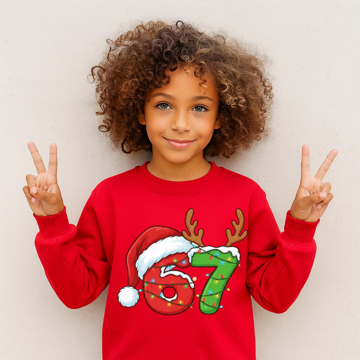 Six Seven Christmas Jumper, kids personalised Jumper, 6 7