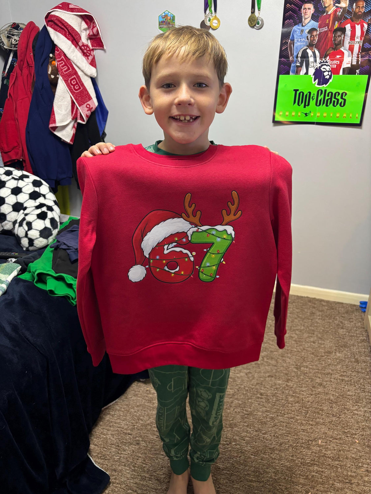 Six Seven Christmas Jumper, kids personalised Jumper, 6 7