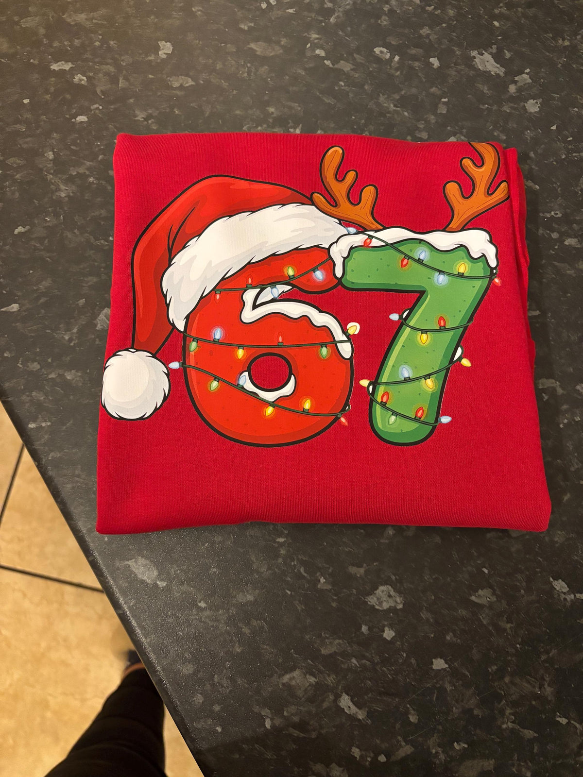 Six Seven Christmas Jumper, kids personalised Jumper, 6 7