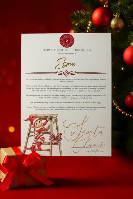 Personalised Elf arrival letter; Santa's Nice List Certificate: Elf Arrival certificate, magical elf