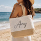 Personalised shopping bag, large jute bag, tote bag, custom shopping bag, mothers day gift, grandma gift, gifts for her
