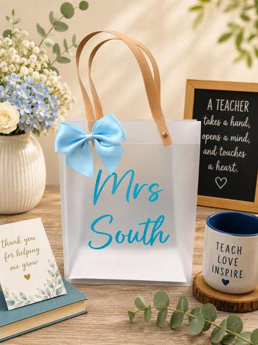 Personalised Gift Bag, Teacher gift, teacher thank you gift, tote bag