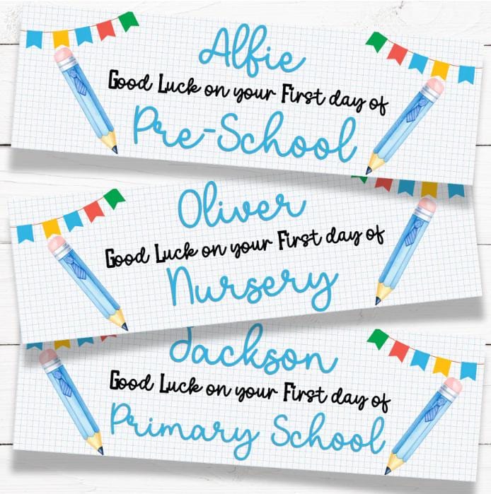 Personalised First Day of School Banner, Photo Prop, back to school