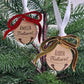 Personalised Christmas Bauble, Custom Family Name Tree Decoration, Christmas believe bell