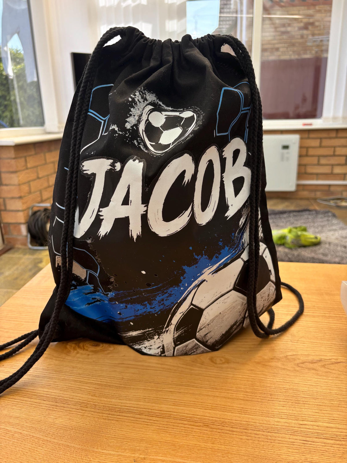 Personalised PE Bag, Cotton Drawstring Bag: School Gym, Dance, or Swim