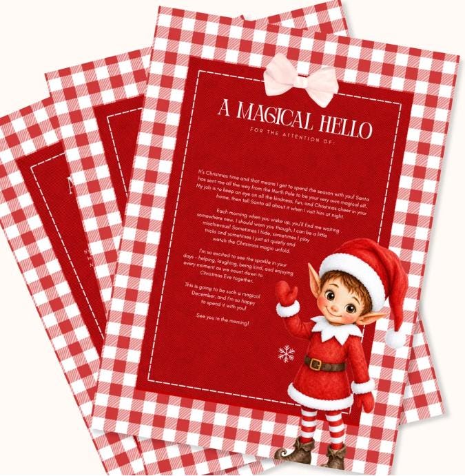 Personalised Elf arrival letter; Santa's Nice List Certificate: Elf Arrival certificate, magical elf